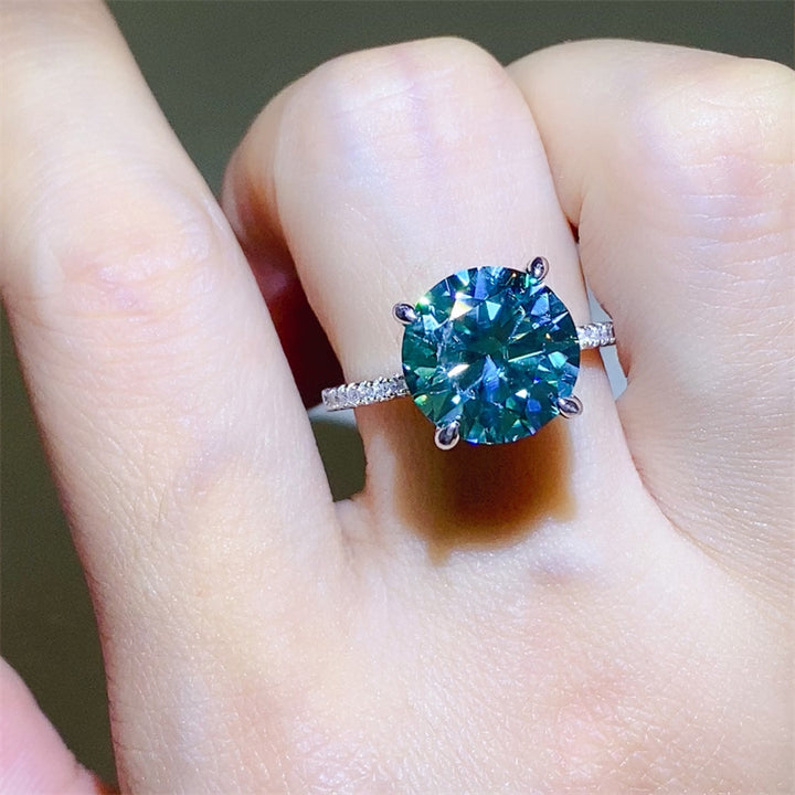 5 Carat Moissanite Zircon 925 Sterling Silver Ring - Ludowika 