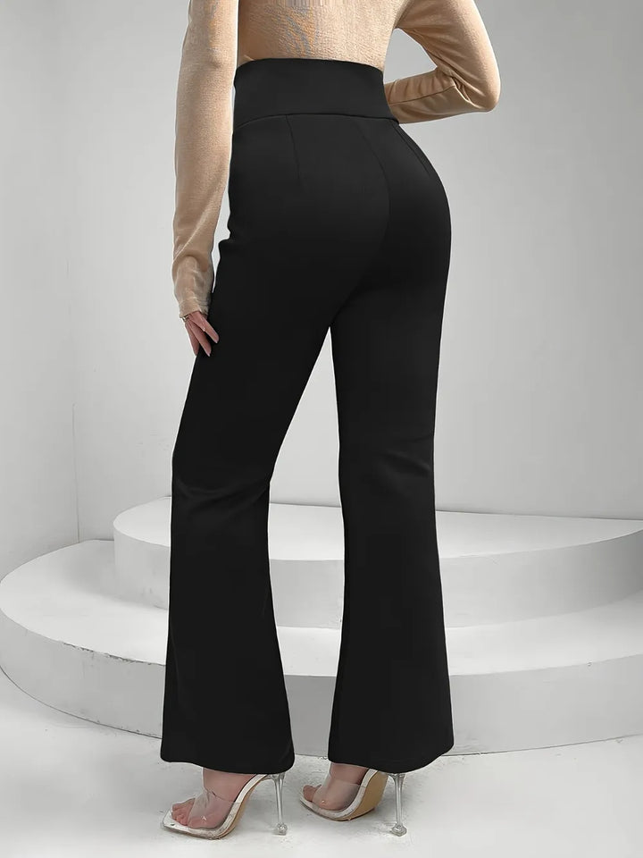 Ludowika Lace Up Slit Bootcut Pants