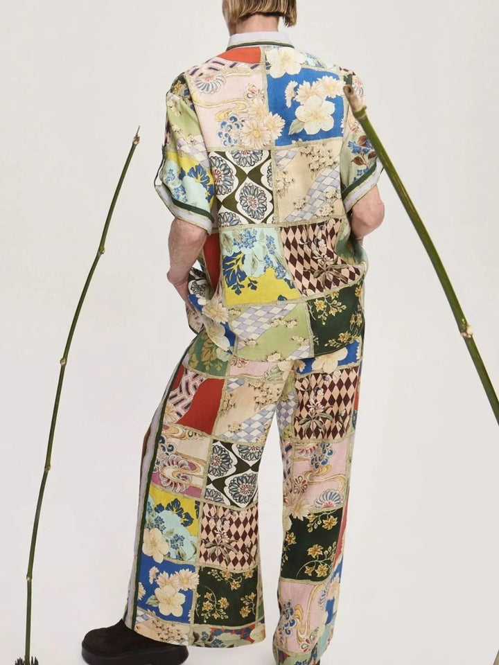 Ludowika Printed Button Up Shirt and Pants Set