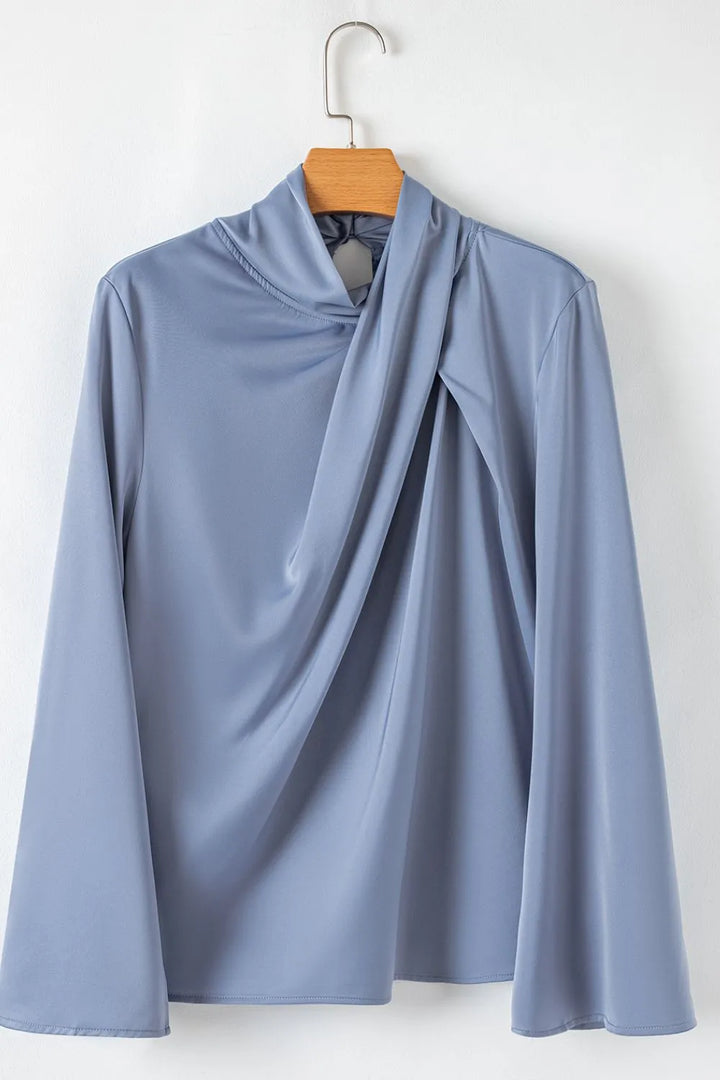 Ludowika Cutout Turtleneck Long Sleeve Blouse
