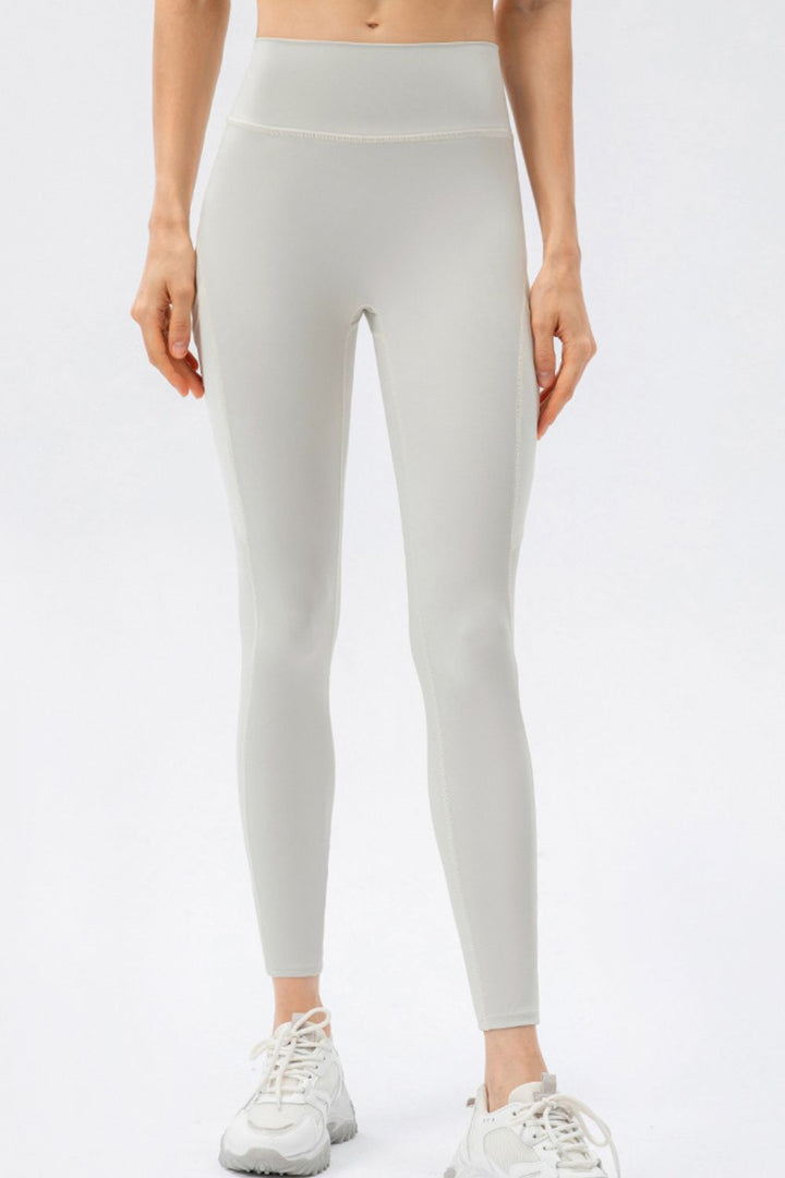 Ludowika High Waist Slim Fit Long Sports Pants with Pockets – Solid