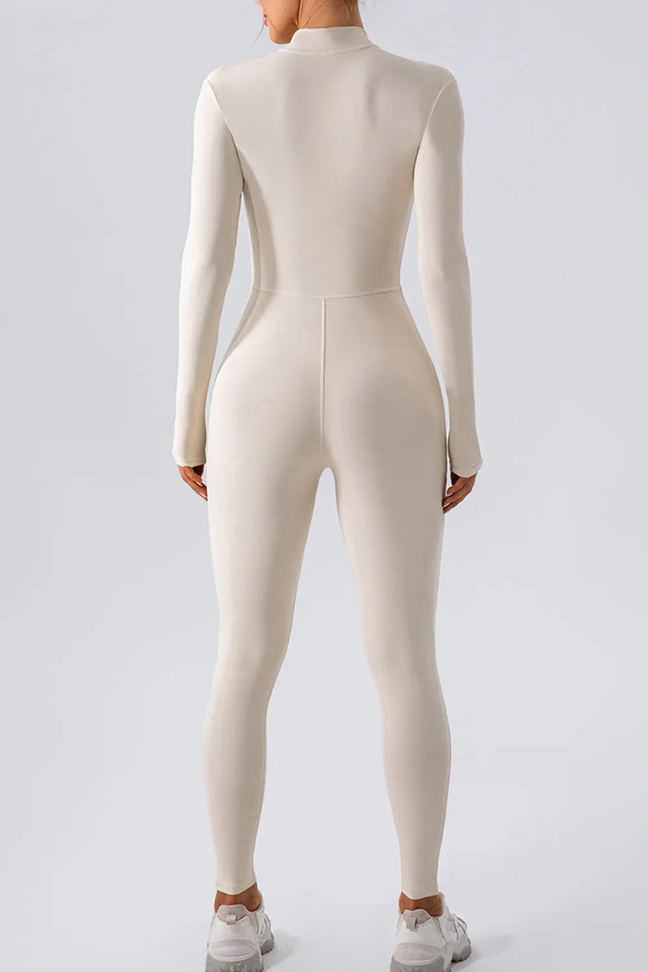 Ludowika Half Zip Mock Neck Active Jumpsuit