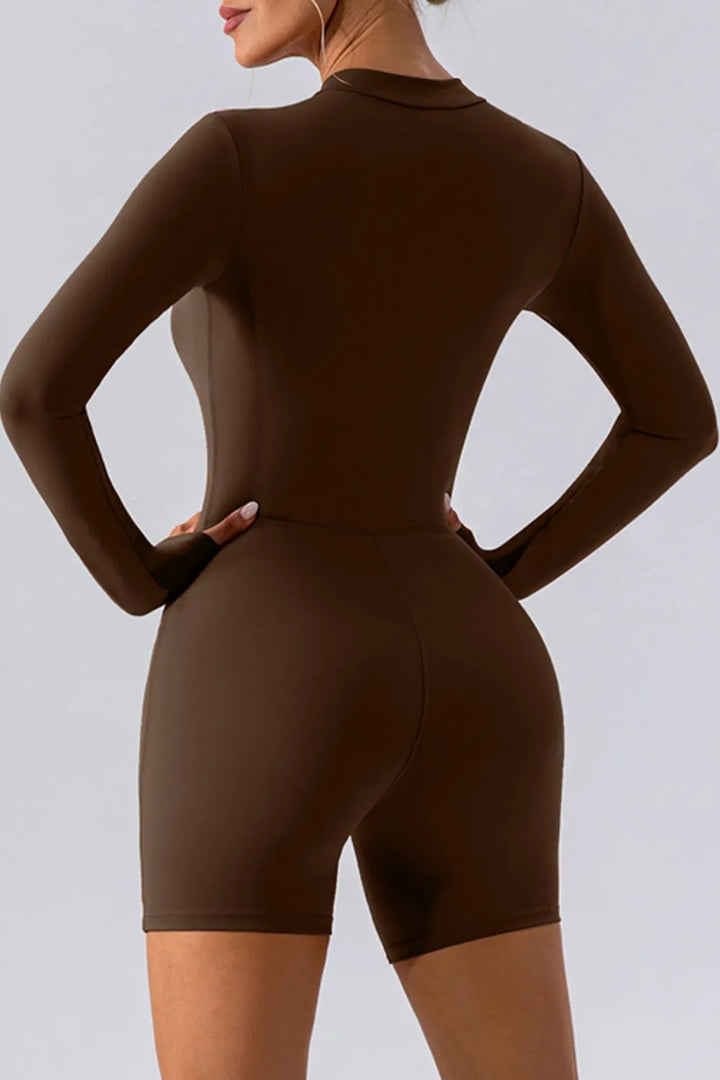 Ludowika Half Zip Long Sleeve Active Romper