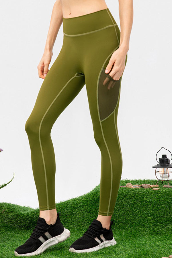 Ludowika High Waist Slim Fit Long Sports Pants with Pockets – Solid