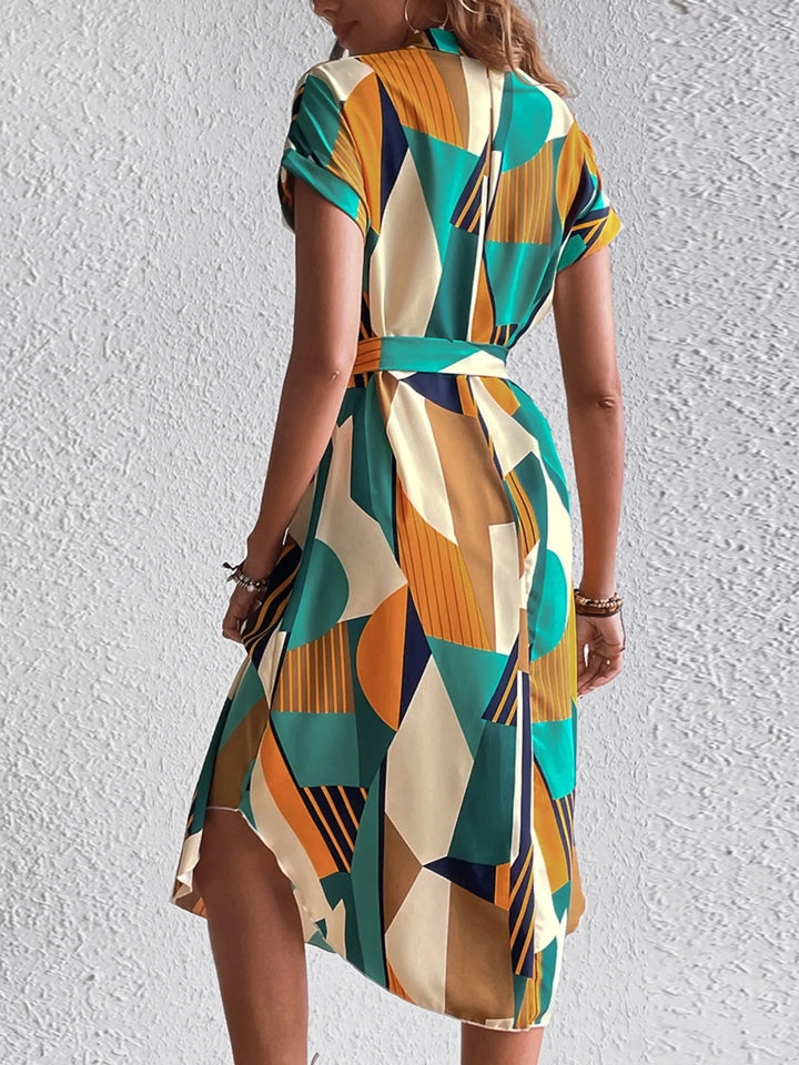Ludowika Tie Waist Short Sleeve Dress