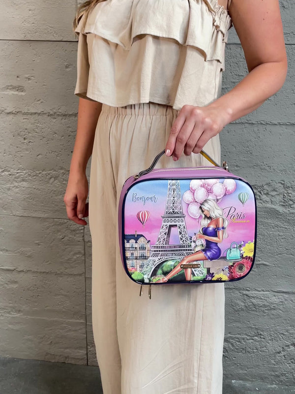 Buy 2, Get 1 FREE Deal -  Printed Handbag with Three Pouches